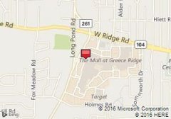 Map of Budget Location:Sears Auto-Greece Ridge Mall