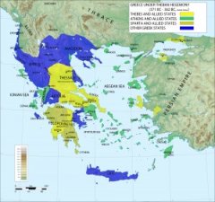 Map of Greece under Theban Hegemony (Megistias)