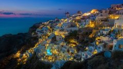oia after sunset