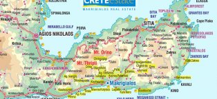 Map of Greece and Crete
