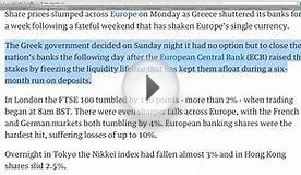 ALERT! Capital Controls in Greece as Banks Shut Down To